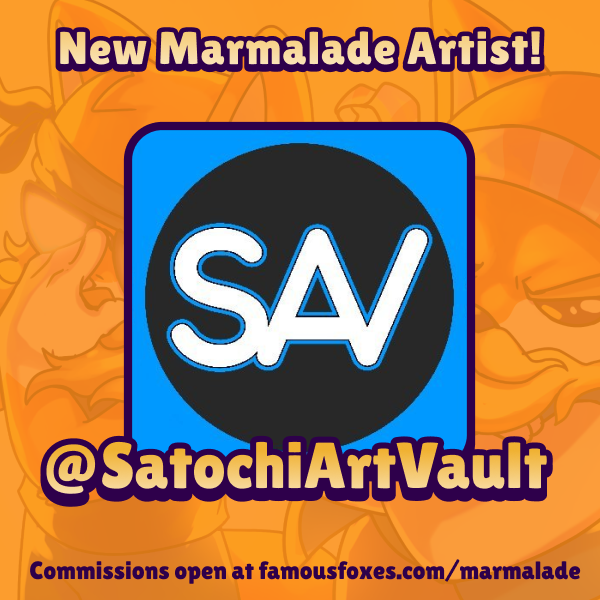 Welcome @SatochiArtVault, to the Famous Fox Federation commission marketplace Marmalade! Commissions are open at famousfoxes.com/marmalade/HKy2… 🟠