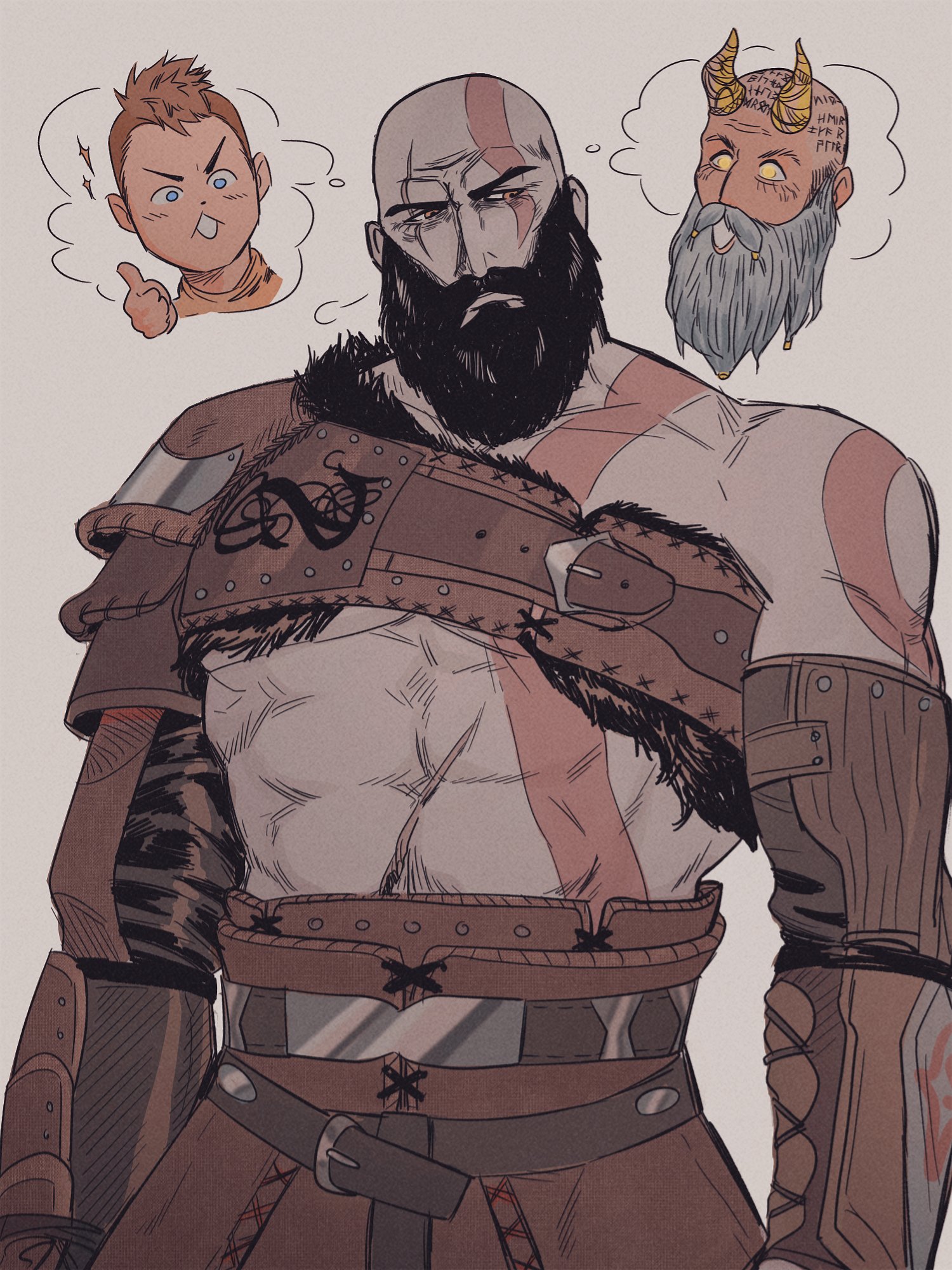 🔞ʞōn🌽 on Twitter: "Dad thinks about his son and brother #Kratos #Atreus ...