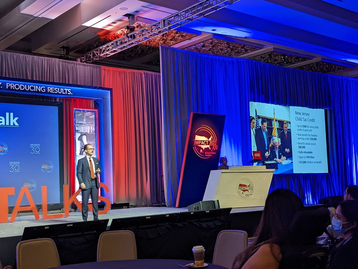 Brandon_McKoy's tweet photo. So proud of @L_DiPaolo as I watch him deliver his #ImpacTalks presentation at #StateImpact22 repping @NJPolicy and celebrating NJ's Child Tax Credit! https://t.co/SgqTH4ZOG9