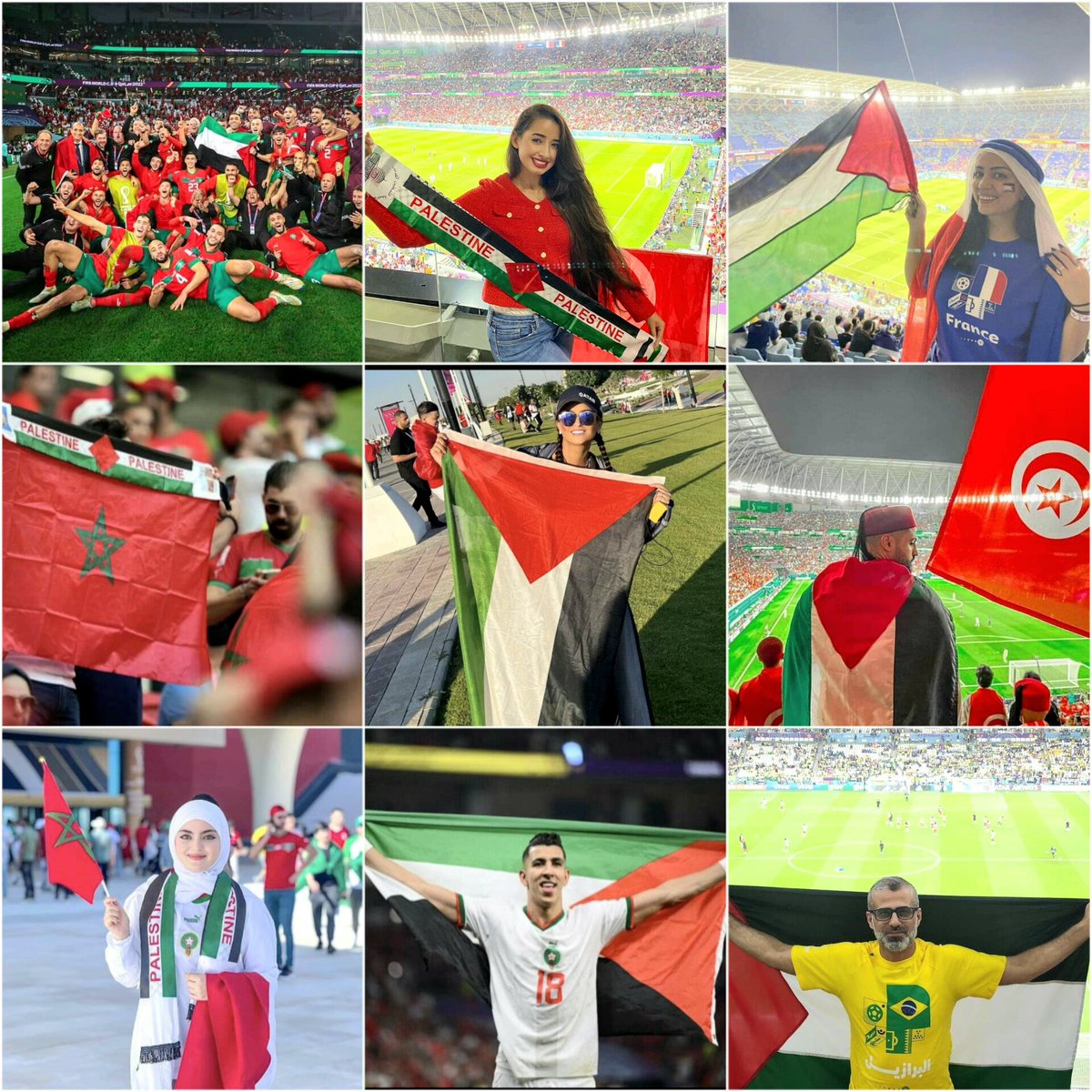 TFilastin's tweet photo. USA 🇺🇸 La Palestine est le vainqueur de la Coupe du monde » fait la une des grands journaux américains qui ont souligné que le drapeau palestinien était le drapeau non officiel de la Coupe du monde.#IsraelApartheid https://t.co/I6QDzrHqdf