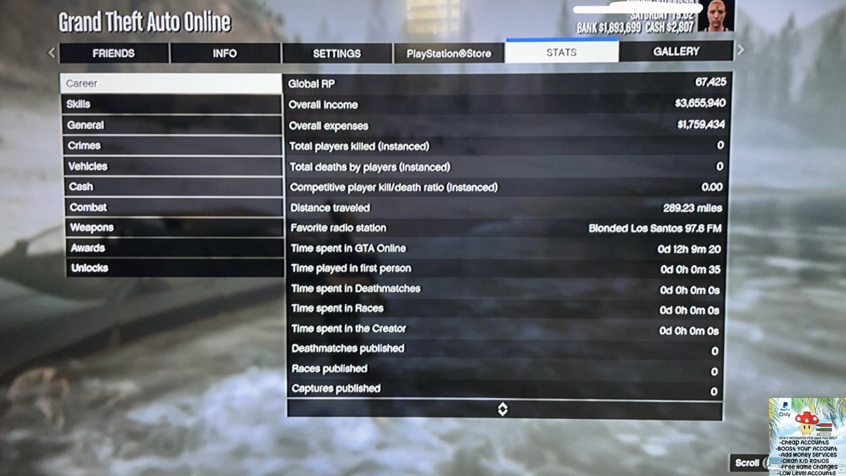 iPlayThisOnDsi's tweet photo. Cheap Account For Sale Gta V Ps4 Only: 
$1.8 Million In Bank ✔️
Low Level ✔️
0.0 K/D Ratio ✔️
Ban Free ✔️
Free Account Name Change ✔️
Facility ✔️
Clubhouse ✔️

➖Dm if interested $15 serious buyers only Paypal only➖

#scamfree #GTAV #Ps4only #cheap #PS4 #legit https://t.co/MnePlwjQKg