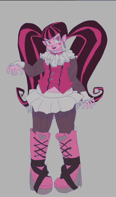 ALSOOO monster highs i drew a bunch of them but never finished most hopefuly ill come back to them soon🤔 #MonsterHigh 