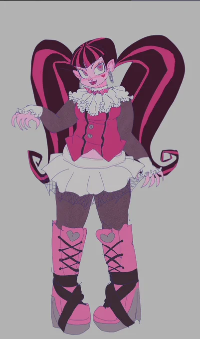 ALSOOO monster highs i drew a bunch of them but never finished most hopefuly ill come back to them soon🤔 #MonsterHigh 