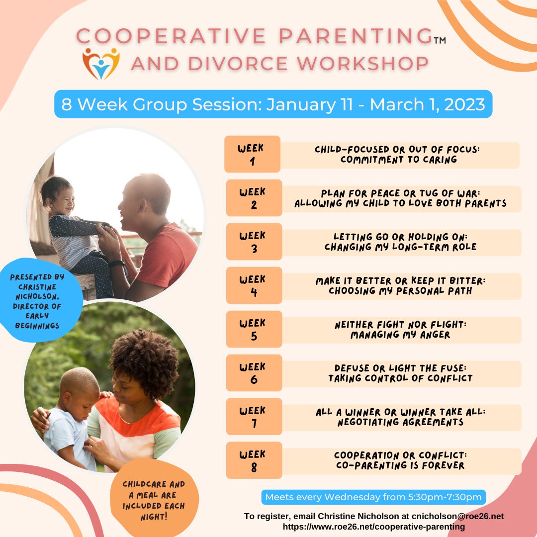 RegOffice26's tweet photo. Another session of Cooperative Parenting starts January 11th!  Space is limited so be sure to register soon to secure your spot! https://t.co/hYA0Gv99T4