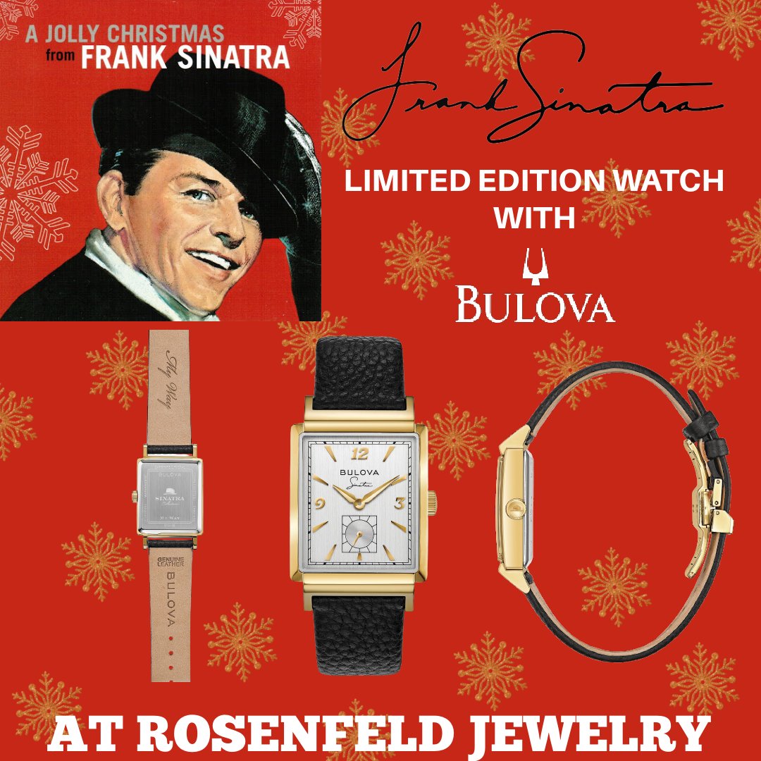 rosenfeldltd's tweet photo. Head into the holiday weekend with this Special Edition Frank Sinatra x Bulova watch at Rosenfeld Jewelry! ⌚🕛Surprise a special someone with this timepiece. 4957 Lavista Rd. Tucker, Ga 30084 #localbusiness #watches #franksinatra #shoplocal #bulova #tucker https://t.co/3BxtpgRUCS