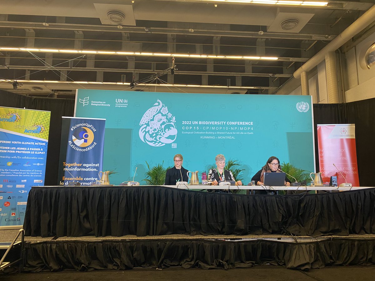 SapnaMahajan_'s tweet photo. Great panel @CASC_ACCS at @UNBiodiversity #COP15 focused on importance of building trust and working together against misinformation. Important as we look at Global Biodiversity Framework and it’s implementation. @GenomeCanada @StephanieDes @rachel_k_salt https://t.co/GfU2O8286z