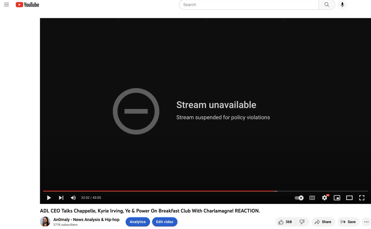 LegendaryEnergy's tweet image. BREAKING: My stream today got &quot;suspended for violation&quot; reasons because reacting to the ADL&apos;s CEO is apparently against the rules. 

I wonder why?