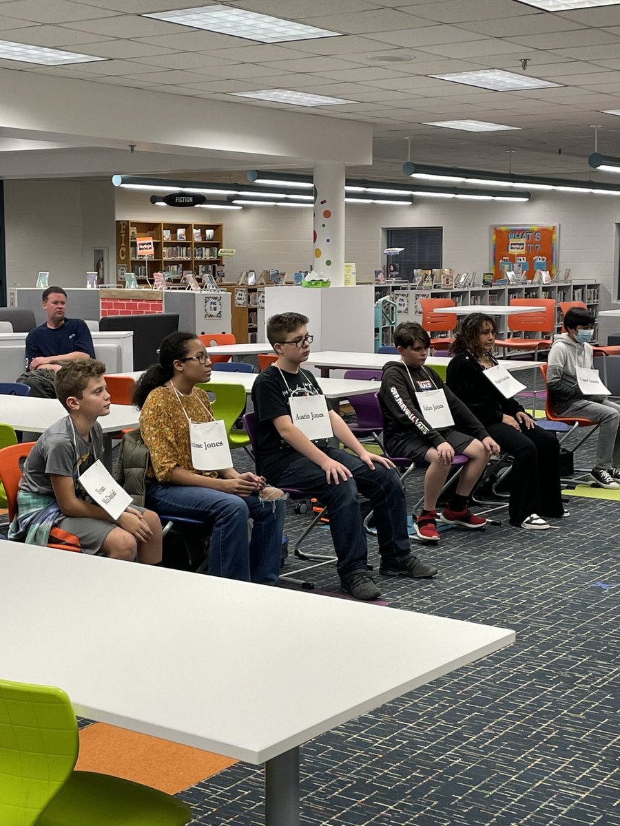 Our yearly Spelling Bee is underway! Thank you to our pronouncer, Ms. Bertucci, and our judges Dr. Makovec, Ms. Uhler, and Ms. McLaughlin.