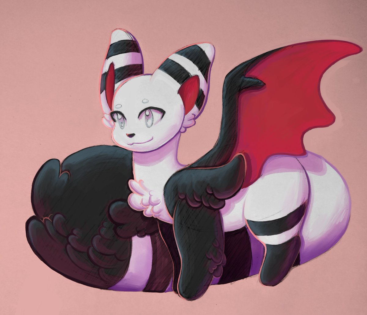 Crystallink6's tweet photo. Sometimes you just get the desire to draw something in a completely different style from what you normally do. 

(original design by starbovnd on Toyhouse)
 #digitalart #characterart #digitalillustration https://t.co/qbPljC2wn9