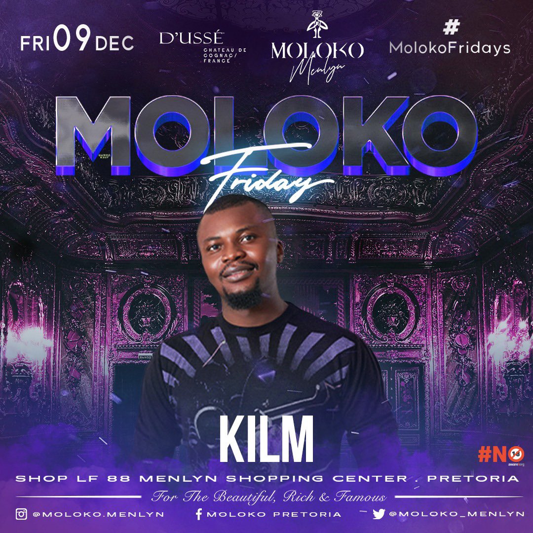 #Molokofridays , ke dezembar boss let’s party ✌️💃<a href="/Moloko_Menlyn/">Moloko Menlyn</a>