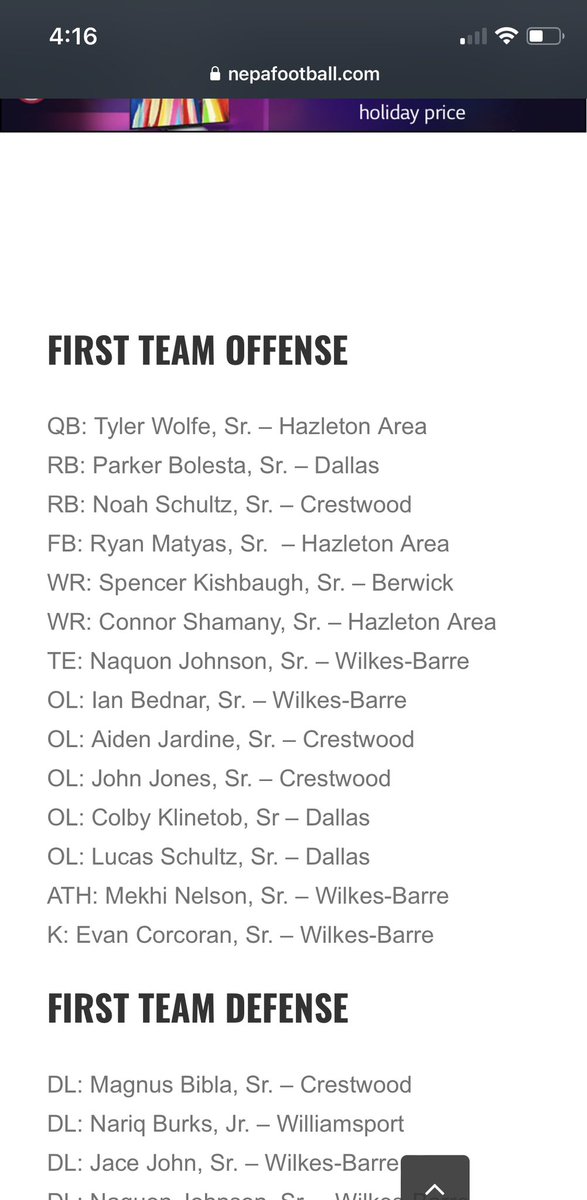 LucasShultz6's tweet photo. Proud to be named 1st team offense and 2nd team defense in the WVC Division 1! https://t.co/9j5VEbHktf
