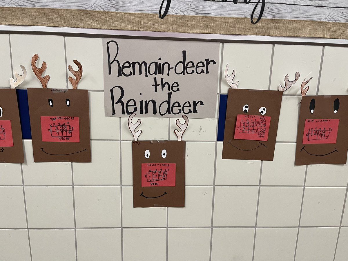 My students had fun creating Remain-deer the Reindeer.