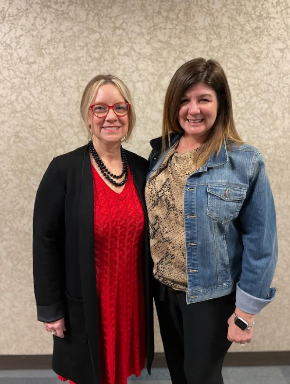 STEM Center Director Courtney Jones (left) was presented with the campus Experiential Learning Award. Dr. Mary Gillis (right), Assistant Teaching Professor for TEC was presented with an Outstanding Teaching Award. Congratulations on these well-deserved honors! #SolvingForTomorrow
