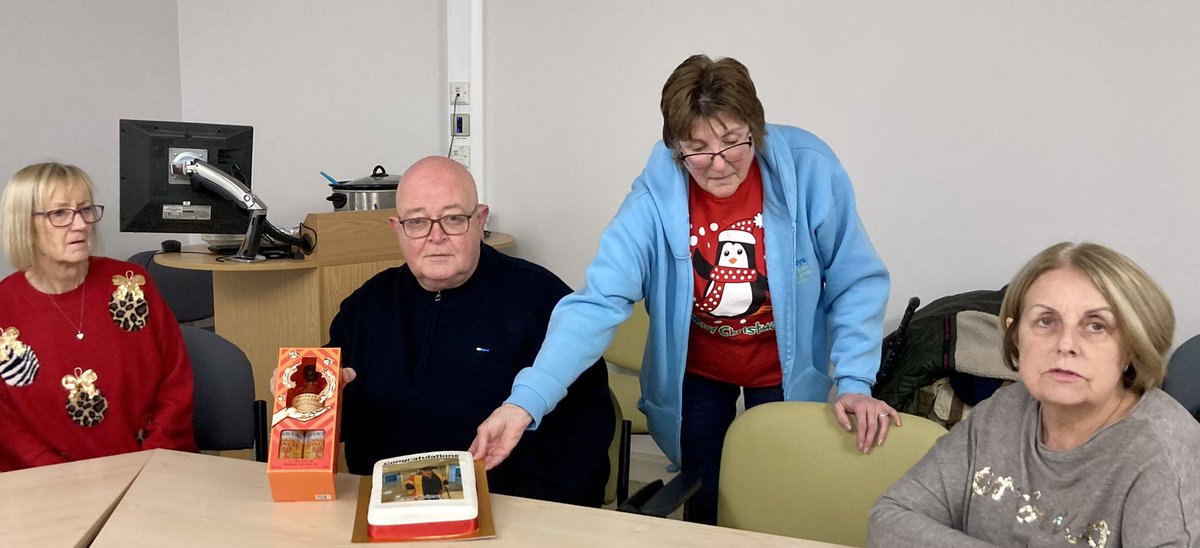 We enjoyed celebrating <a href="/Bellfastboy/">Michael D Andrews</a> getting his honorary award at our Pathways meeting tonight, with a special cake and fabulous food. We’re all very proud.