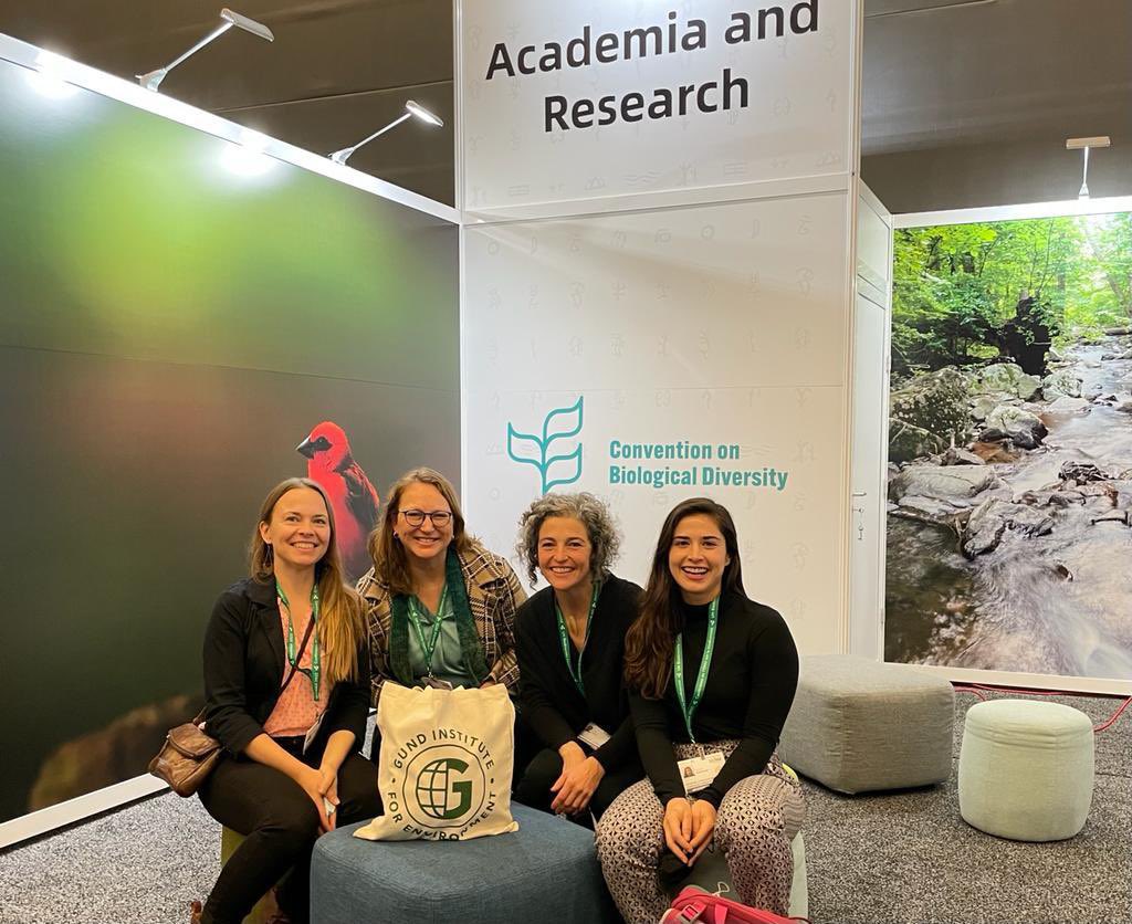 Gundies at the UN 😎. Huge thanks to the <a href="/GundInstitute/">Gund Institute for Environment</a> for supporting my participation at the 2022 UN Conference on Biological Diversity (#COP15). We’ve spent our time advocating for the inclusion of #agroecology in the global biodiversity conservation targets.