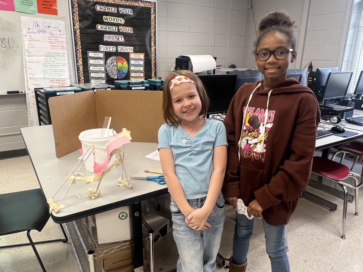RET Gifted Students Design Challenge: Build a bridge that must  be suspended at least 12 inches and be strong enough to support elves ⁦⁦<a href="/_REThompson/">R. E. Thompson Intermediate School</a>⁩