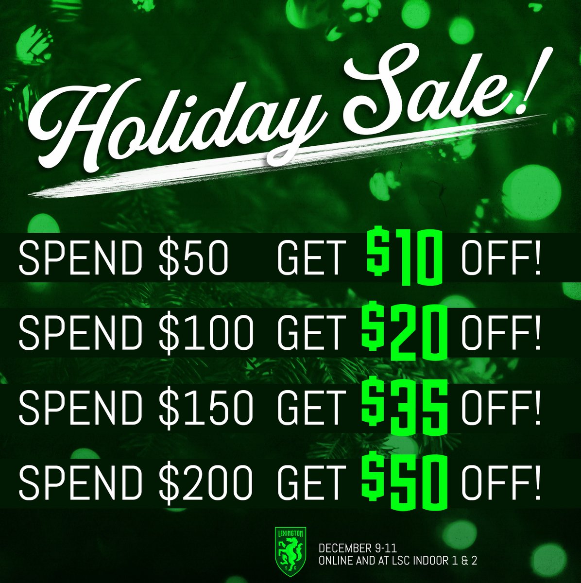 🎄🎁 Let the 𝐇𝐨𝐥𝐢𝐝𝐚𝐲 𝐒𝐚𝐥𝐞𝐬 begin 🎄🎁

Save more when you spend more this weekend! 

🛒 bit.ly/3BivgD2