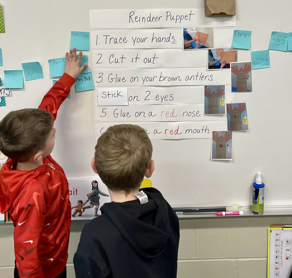 KatiebellSLP's tweet photo. @SLCSpearson students practice that tricky “r” sound and read directions to make a Reindeer Word Monsters! He’s hungry for things that start with “r”! #govisual https://t.co/zETWx8fLYv