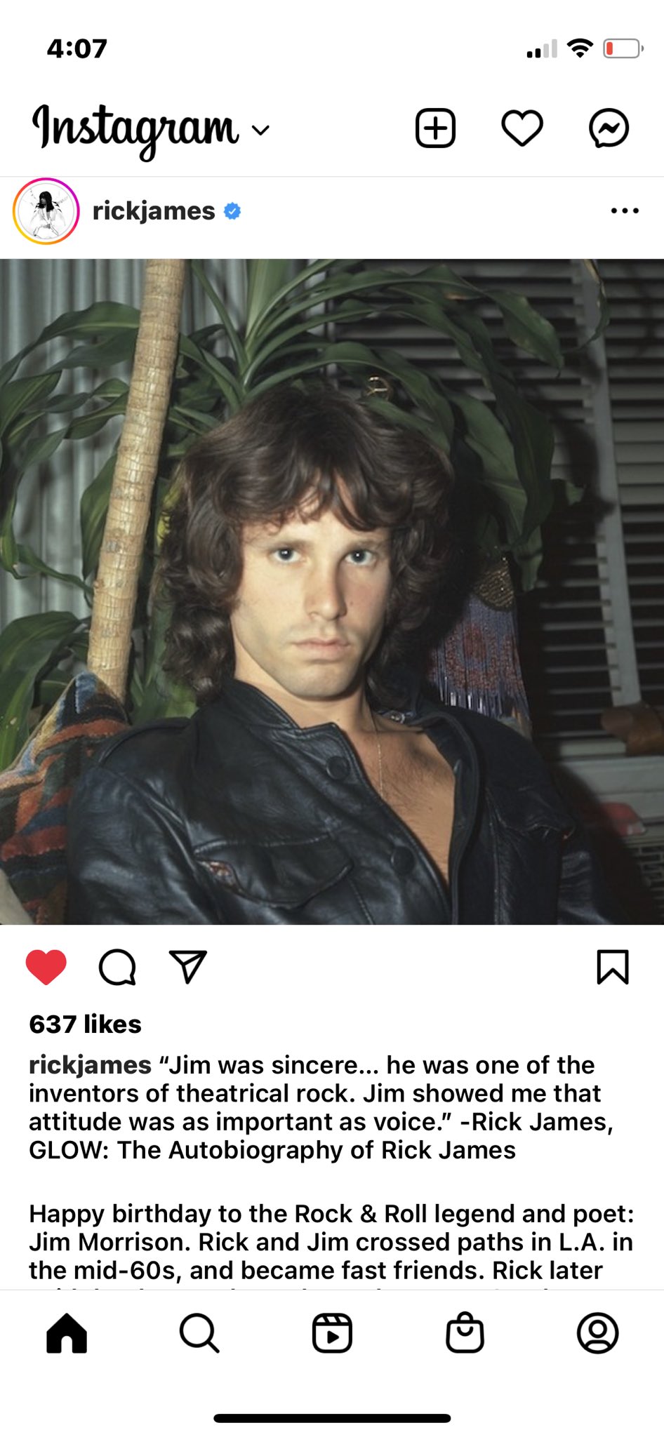 Happy Birthday Jim Morrison - Lead Singer if         