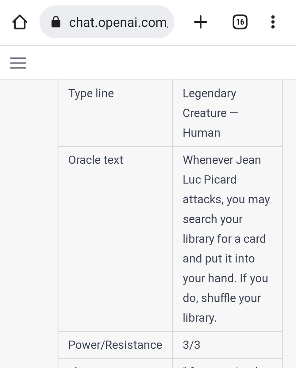 ismansiete's tweet photo. I got it make cards in a nice table format... Also with some Star Trek lore!

cc @TolarianCollege (prof, a geek fan here who notice you're a star trek fan, sir) https://t.co/7FgDg7bppI