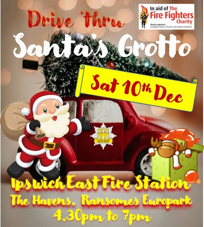 Carolyn Crabb (@crabbcarolyn) on Twitter photo Santa’s helpers, aka all at Ipswich East Fire Station, are busy preparing for this Saturday’s Drive thru Santa’s Grotto in aid of The Firefighters Charity. Join us for some festive fun this December 10th 4.30-7pm #IpswichEast 🎄🎅🎄🚙🚗🚙🚗🚙🚗🚒🎄 <a href="/firefighters999/">Fire Fighters Charity</a> <a href="/IpswichEastOC/">Ipswich East Fire Station On Call</a> Santa’s helpers, aka all at Ipswich East Fire Station, are busy preparing for this Saturday’s Drive thru Santa’s Grotto in aid of The Firefighters Charity. Join us for some festive fun this December 10th 4.30-7pm #IpswichEast 🎄🎅🎄🚙🚗🚙🚗🚙🚗🚒🎄 <a href="/firefighters999/">Fire Fighters Charity</a> <a href="/IpswichEastOC/">Ipswich East Fire Station On Call</a>