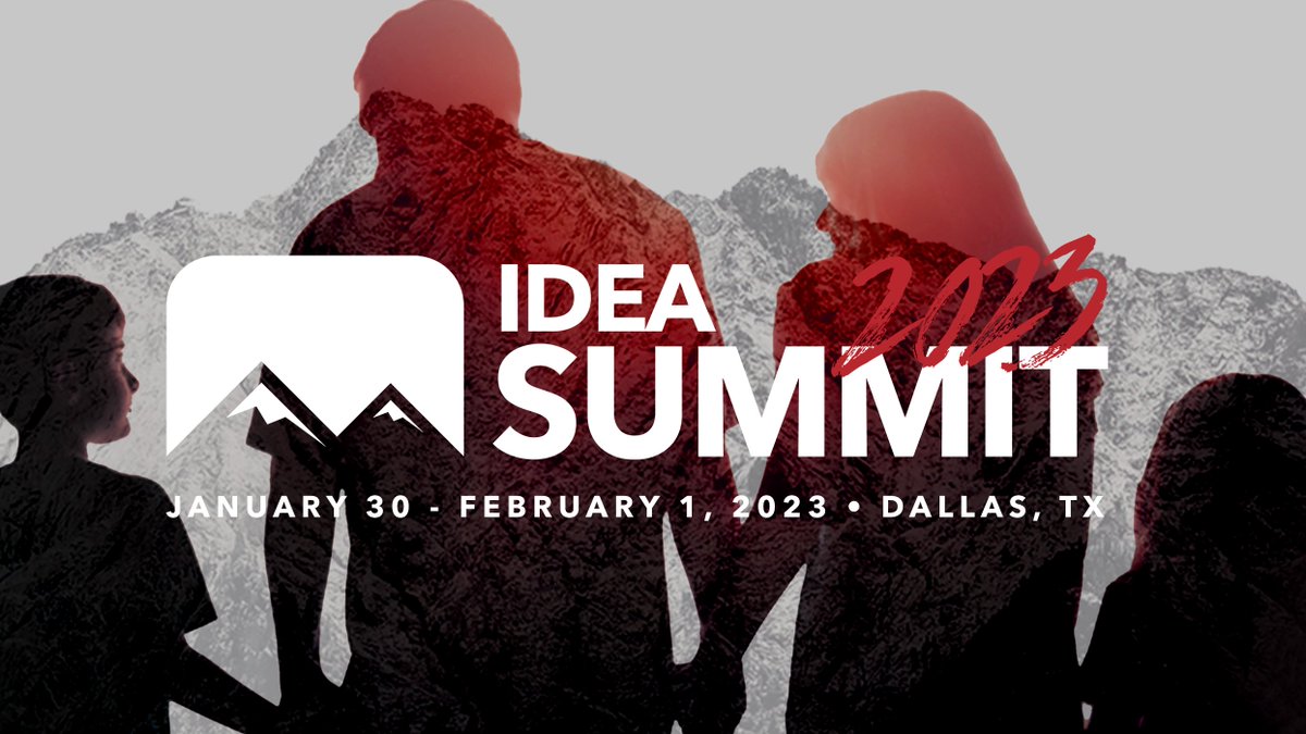 Just registered to attend Idea Summit 2023 hosted by  @TheIdeaDay in Dallas, TX on January 30th to February 1st. Who is going to be there? Excited to connect and meet up!

#IdeaSummit #IdeaDay #IdeaNetwork

You can also register at ideanetwork.church/ideasummit