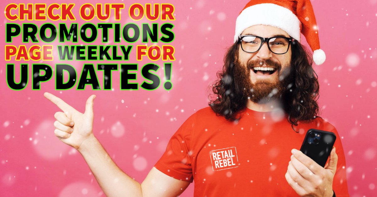 RetailRebel3's tweet photo. Stay up-to-date on all the Holiday Deals at our Retail Rebel store locations this month in December. Just check out our Promotions page linked below every week for more information on participating Warehouse Wins and Bargain Bins: https://t.co/4qOgryFy3B
#retailrebel https://t.co/4ZZ4i3GCZn