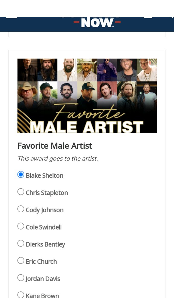 HanneHansen28's tweet photo. Please remember to vote for @blakeshelton in the category Male Artist 😊 I'm also voting for Bryce Leatherwood 👍 Votings are unlimited and ends 15th December 🎄 Let's go 👏❤️

https://t.co/EFzwicv4Tt https://t.co/ofIk5kOrT7