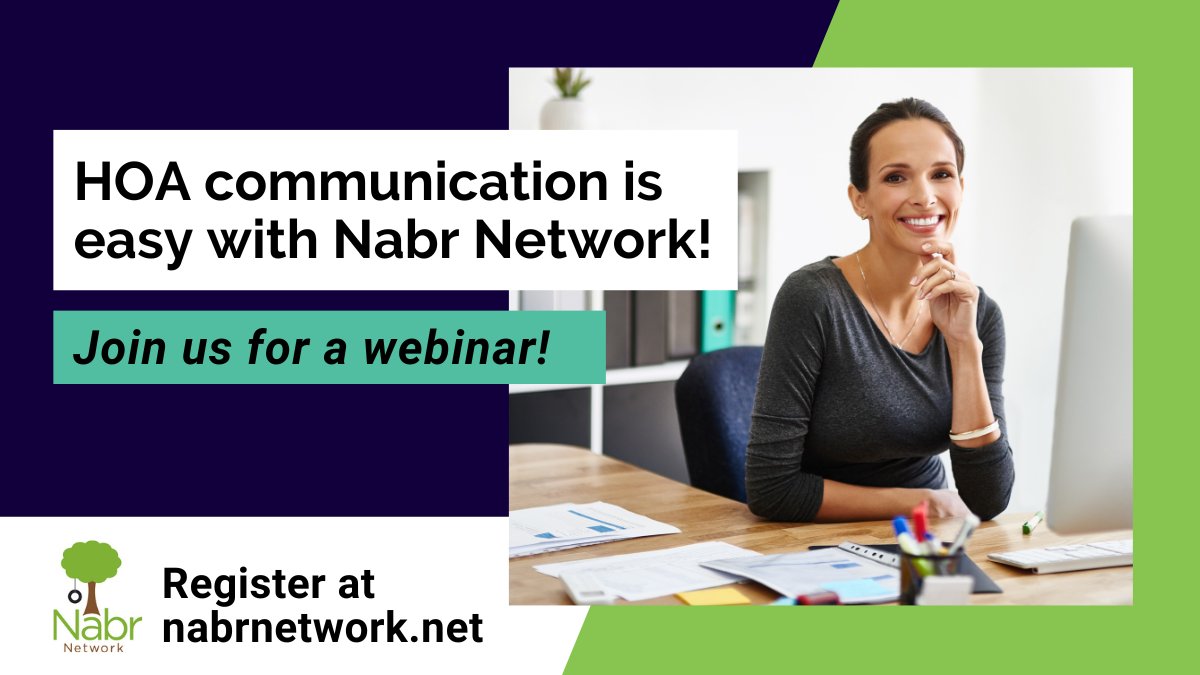 NabrNetwork's tweet photo. Looking for a comprehensive HOA communication and website solution? Check out Nabr Network! Sign up for our next free webinar to learn more! Register here-- https://t.co/Ddxhha8l76 https://t.co/PZu6rlX0Xl