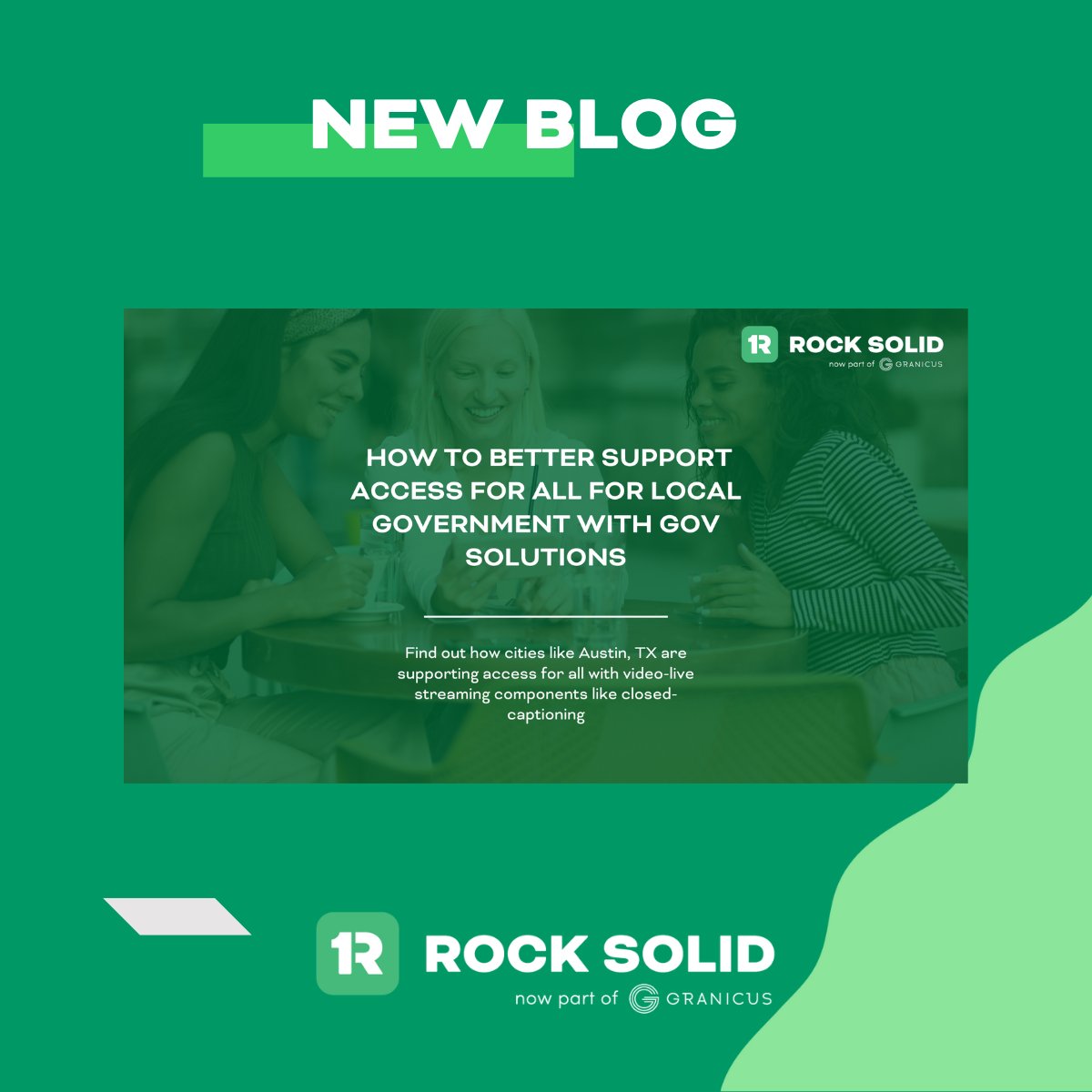 🆕 ROCK SOLID BLOG 🆕

 In our latest blog, we unpack Supporting Access for All, and solutions and ways that local governments are enhancing access for the citizens they serve. 

Read the full blog below
⬇️⬇️⬇️

hubs.la/Q01vr6rP0