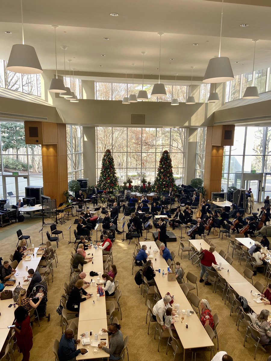 AlSymMusicians's tweet photo. One of our favorite annual holiday traditions is performing for the employees and their families of @BCBSofAlabama in their festive and acoustically perfect cafeteria! 🎶🎄🎉 https://t.co/l9E4lxft74