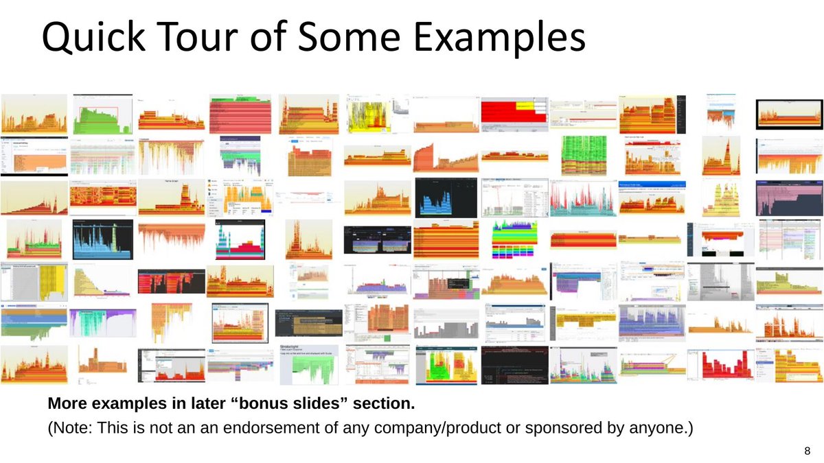 Slides for my #YOW22 talk on Flame Graphs, includes a tour of implementations brendangregg.com/Slides/YOW2022…