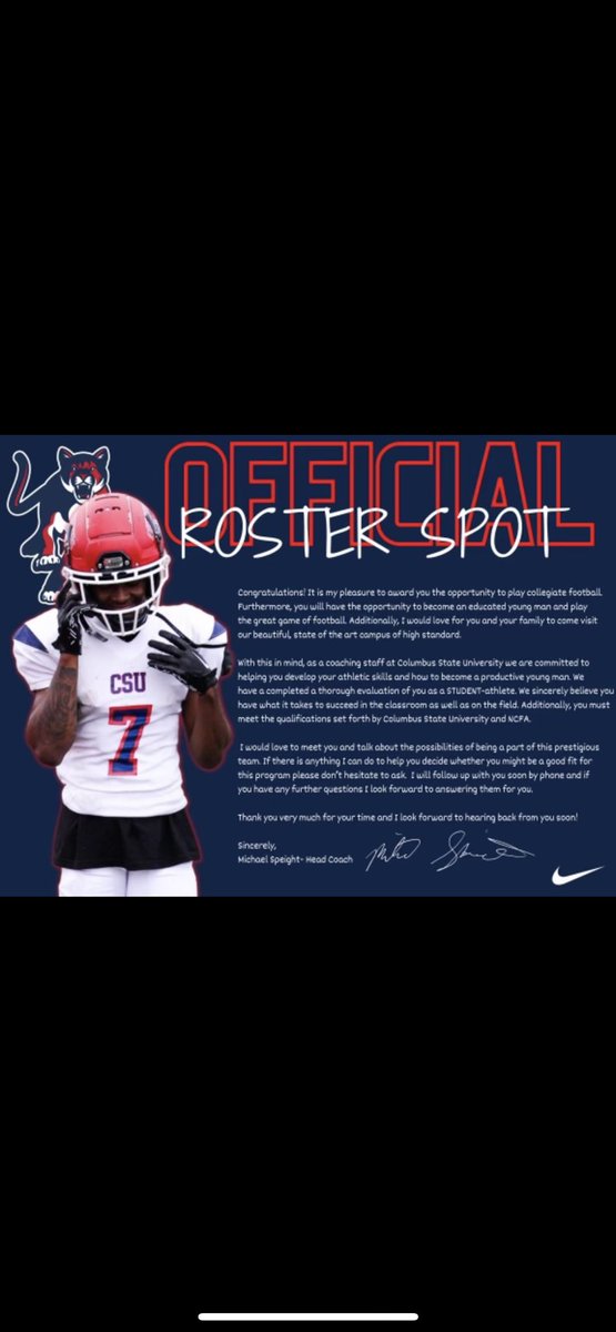 #AGTG 
 Very blessed and thankful for this opportunity <a href="/CoachTNguyen/">Thomas Nguyen</a> <a href="/ColumbusStateFB/">Columbus State Football</a> <a href="/causey_tom/">Tom Causey 🏈</a> <a href="/OlaFBRecruits/">Ola High School Football Recruits</a>