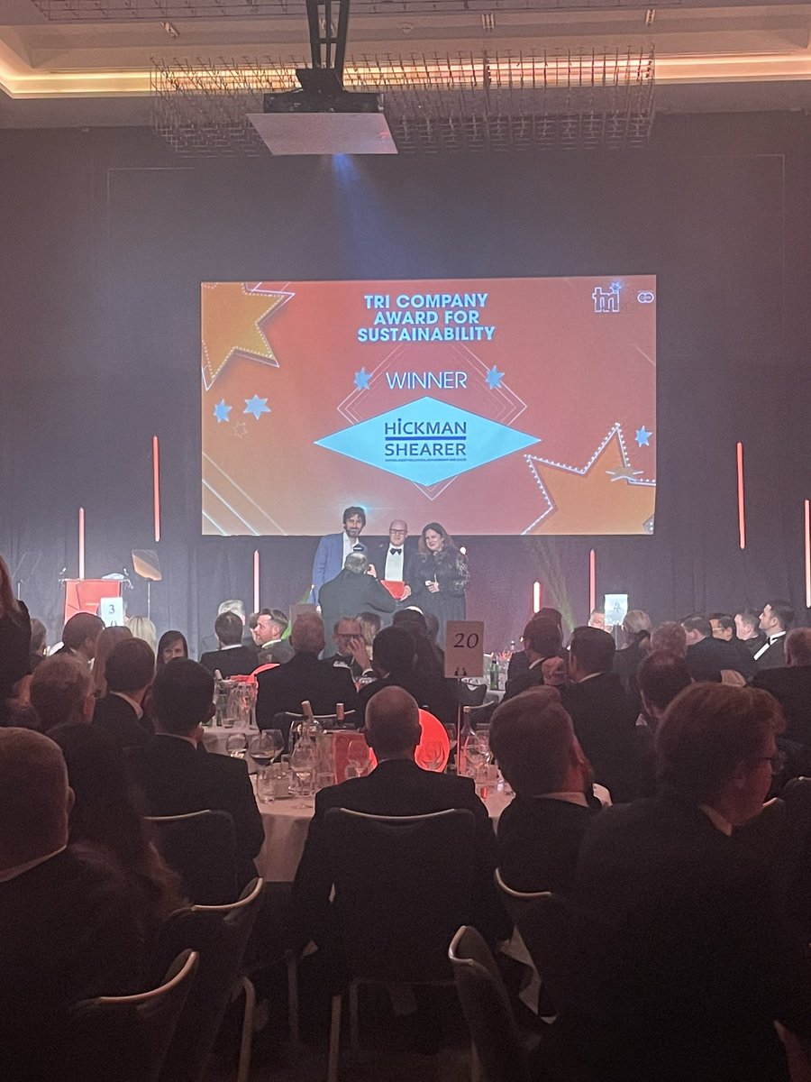 TRIStrategy_'s tweet photo. TRI Company Award for Sustainability at the 2022 #TRIawards goes to @Hickman_Shearer https://t.co/UTHwz0CLTk