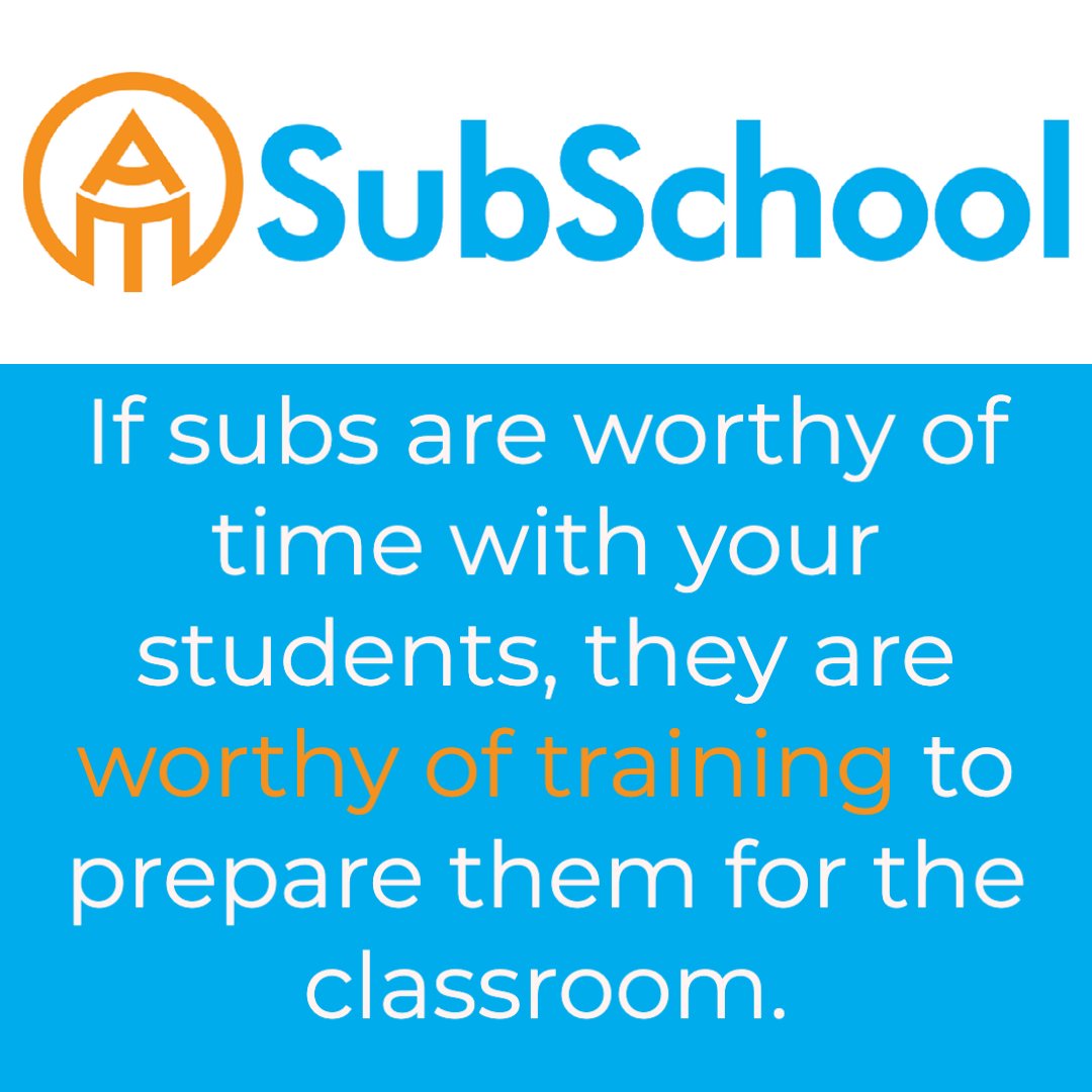 BeSubstantial's tweet image. Subs deserve real PD.  SubSchool makes it easy for districts to provide substitute teachers with high-quality PD. 

substantialclassrooms.org/subschool/