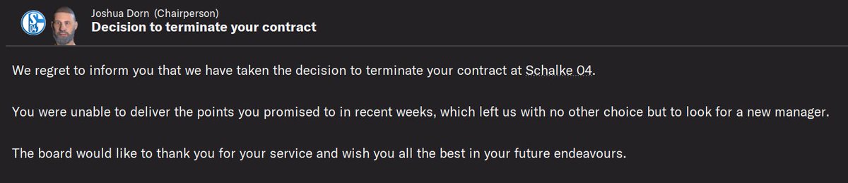 theFFM_'s tweet photo. I will not be making any further comments at this time.

#fm23 #ffmschalke https://t.co/9VbCR2cvjw