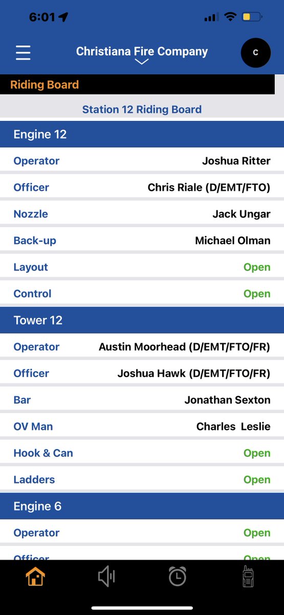 chief360tech's tweet image. 🔥🔥New Feature!!! 🚒🚒 Chief Mobile Now Offers "Riding Board". See who is riding apparatus and what positions in live time!! You can also view Friend Agencies from your Mobile Device or on Chief Display! #firefighter #iaff
