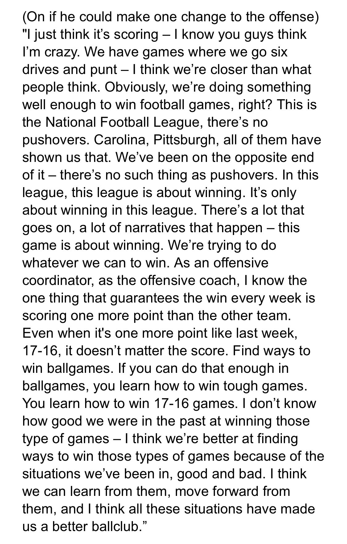 Greg Auman on Twitter: "And @Sara_Walsh tried to ask Leftwich for a more  specific area to improve the Bucs offense besides the aforementioned  “scoring more points” strategy and the attempt failed.  https://t.co/tikpz8SbX4" /