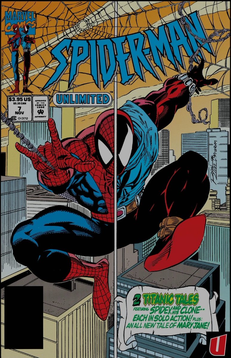 RT @tododiacapa: Spider-man unlimited #7 (1994)

Arte por: Ron Lim e Al Milgrom. https://t.co/2aukBuxdzB