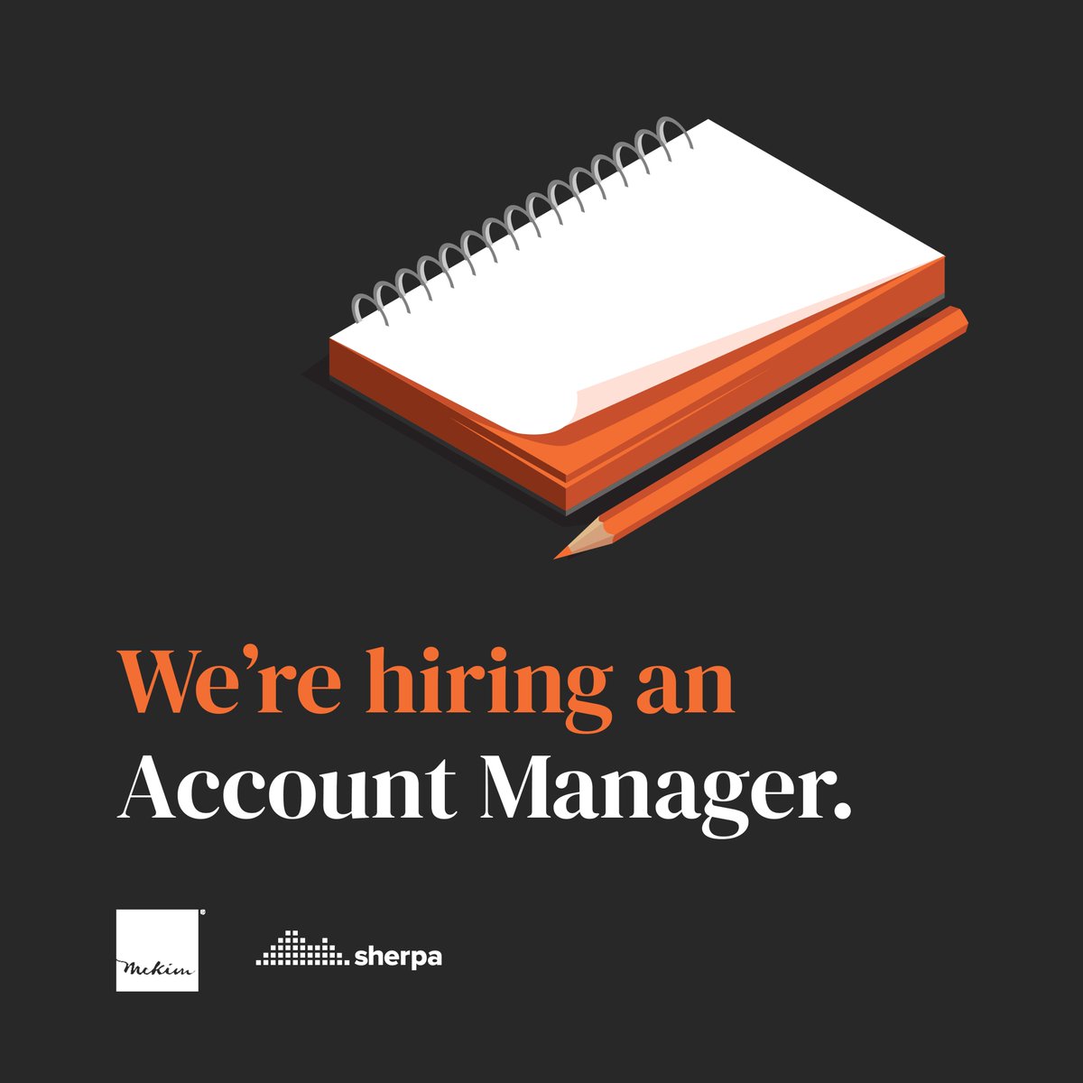 mckimcg's tweet photo. We're looking for an Account Manager to join our growing, dynamic and creative team. If you seek a fulfilling career and have a good vibe, apply! https://t.co/UVfMKBVUkM 

#adjobs #accountmanager #agencyjobs https://t.co/iWjb0X18He