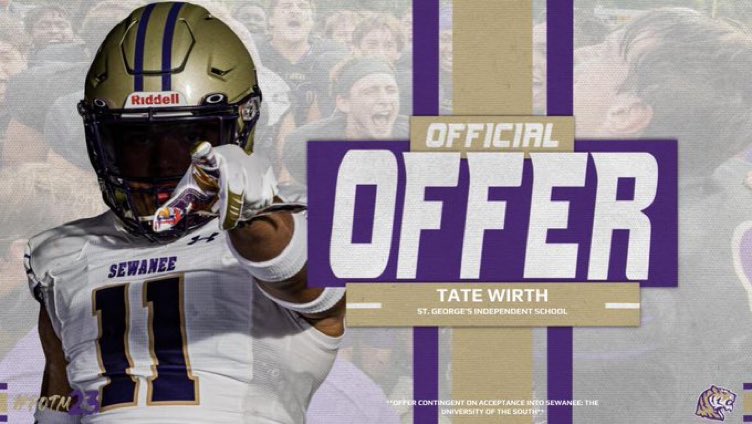 TateWirth's tweet photo. Very thankful to have received an offer from Sewanee. @CoachSchultz_DB @SewaneeFootball @CoachLott30 @Coach_Atkins @CSmithScout @johnvarlas @TNSelectRecr https://t.co/I4Vv2aNN9K