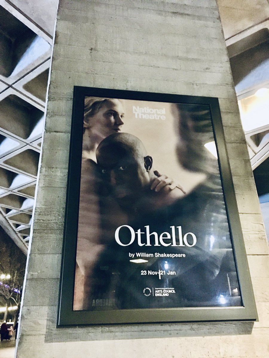 Oh my. Just saw @Clint_Dyer_’s revelatory production 🎭 of #Othello @NationalTheatre starring the always excellent @GilesTerera, with #RosyMcEwen (from @BIFA_film winner 🎥 #BlueJean) utterly radiant as Desdemona. Plus one of the most diabolically 👿 scheming Iagos in #PaulHilton