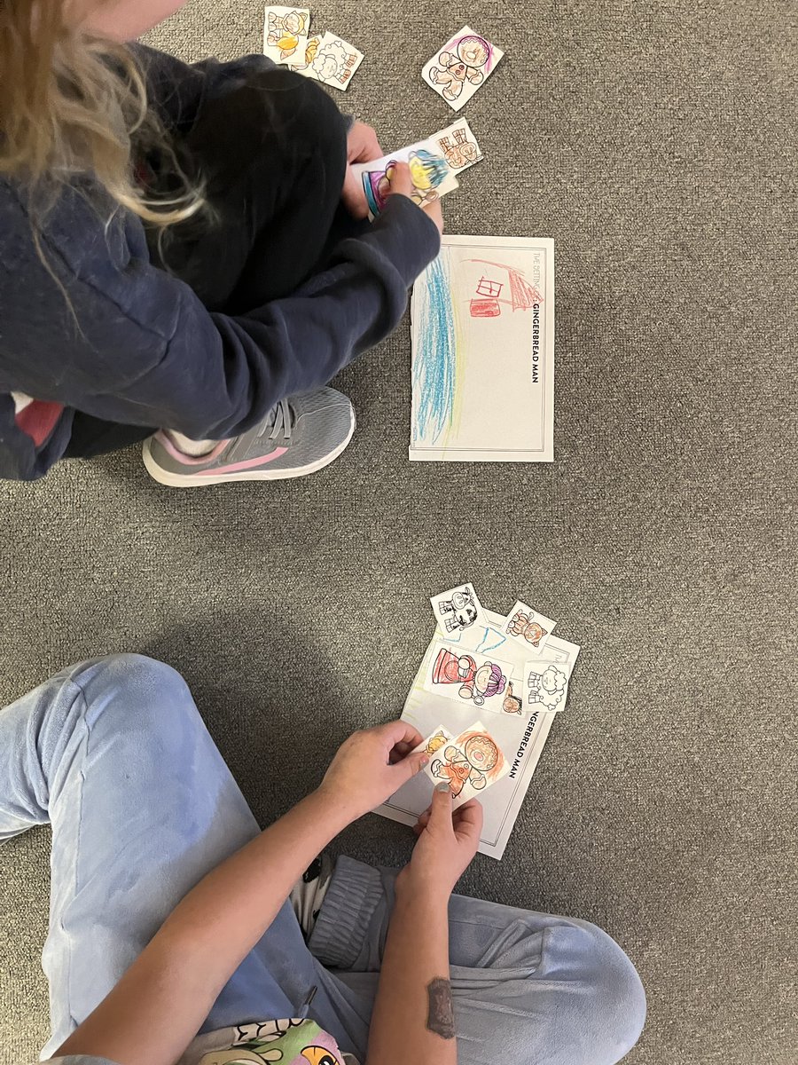 Flying_Key's tweet image. Wrapping up our Gingerbread Man story comparisons by retelling to our peers. #sd33learns #Kindergarten #grade1
