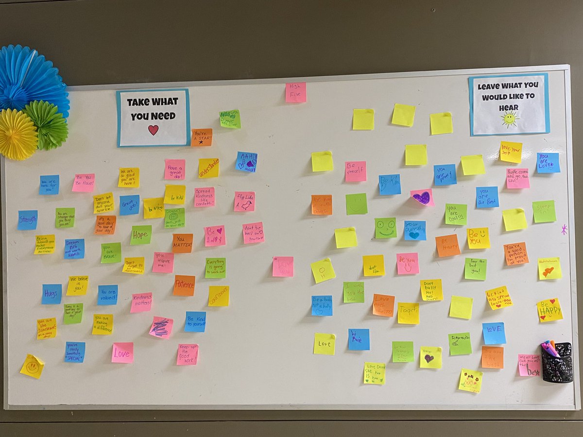 naya_m72's tweet photo. “Take What You Need… Leave What You Would Like to Hear” Interactive Bulletin Board = Community Voice @Pinecrest_OCDSB #BookFair #WinterBazaar #BakeSale @OCDSB @apresley613 @sksmithedu https://t.co/GomLazAh8S