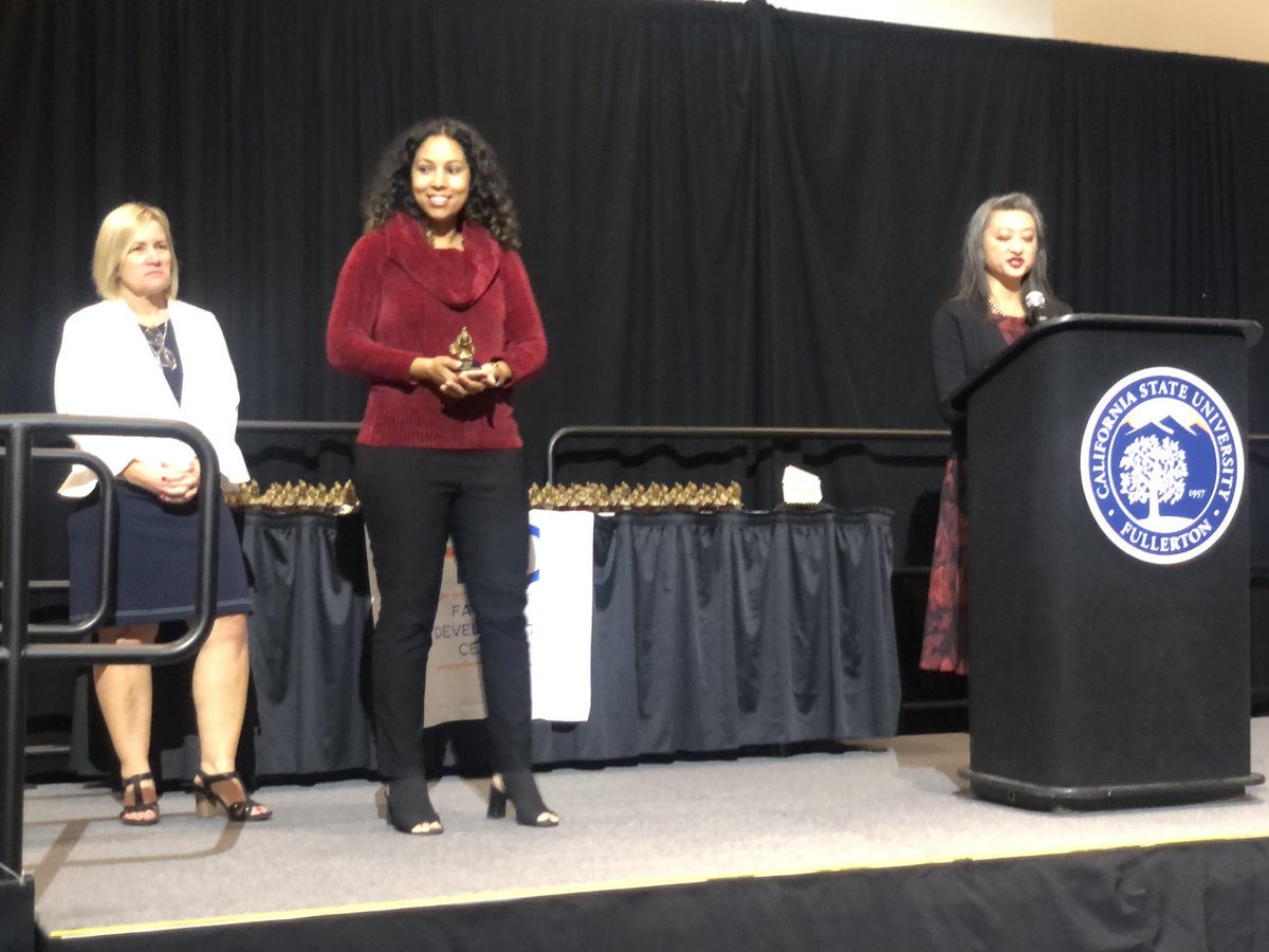 jasonmshepard's tweet photo. So proud to honor 4 superstar @csufcommdept faculty with Outstanding Teaching Awards @calstate @csuf @csuffdc today: Dr. Jasmine Phillips (@DrPhillips13), Dr. Elise Assaf, Carolyn Coal and Ron Romain. https://t.co/0ht4qWFm7O
