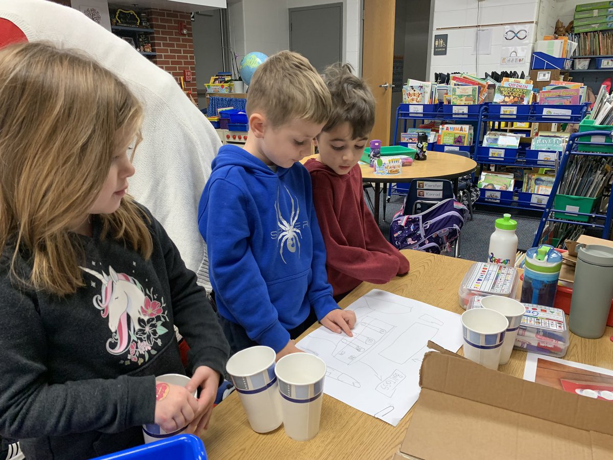 Kathy_Riesing's tweet image. Our morning Kinder Crew can’t wait to share their cardboard challenge projects tomorrow!! @DrydenSchool #CardboardChallenge 📦