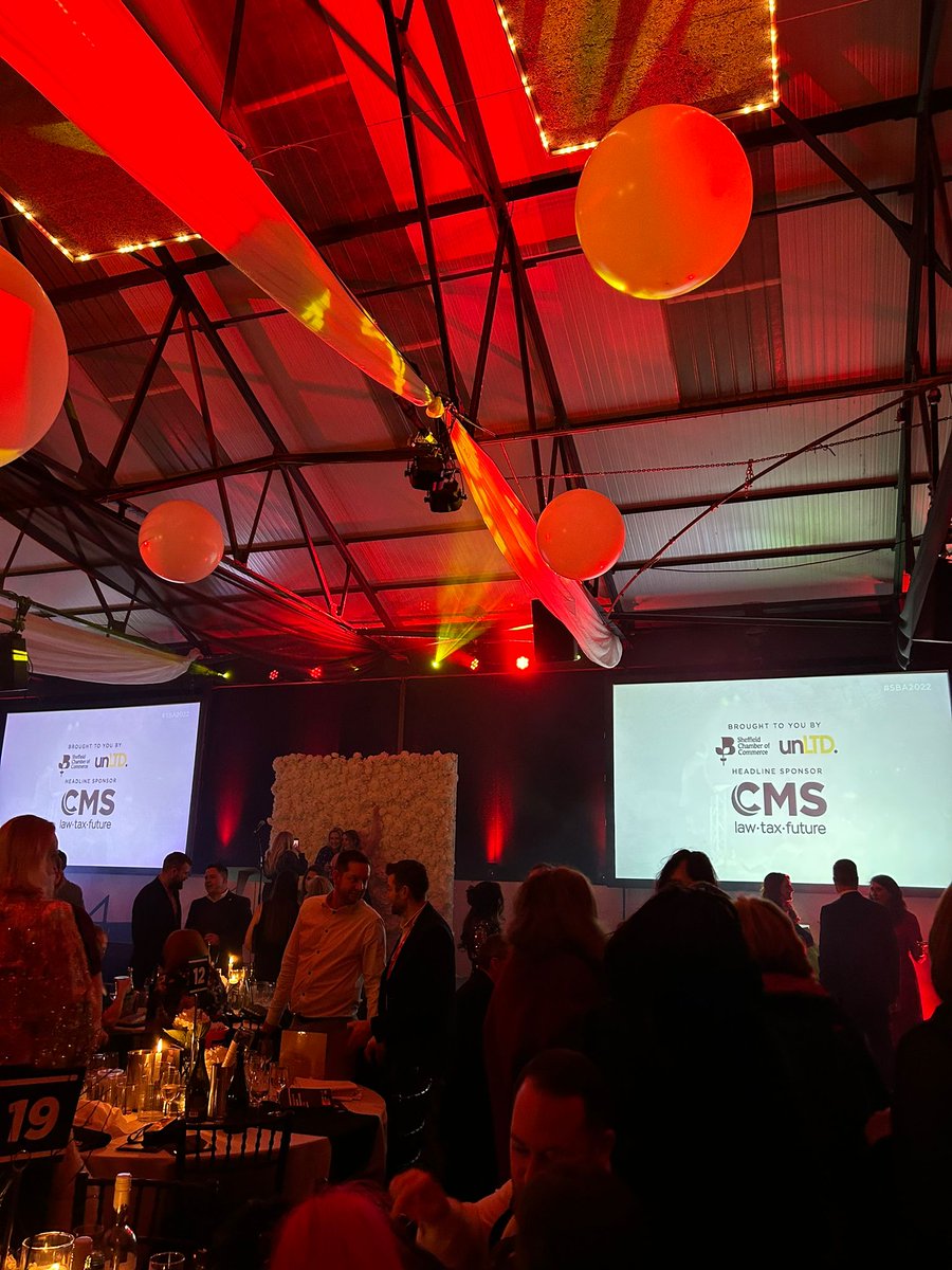 That’s a wrap on the #SBA2022! 🏅

Congratulations to our winners 👏

Thank you to the guests, the sponsors including our main sponsor <a href="/CMS_law/">CMS UK</a>, our host <a href="/tomwriggleswort/">Tom Wrigglesworth</a> and everyone at 92 Burton Road 💛

See you next year! 🥂

#SBA2022 #SheffieldBusinessAwards #SBA22 #awards