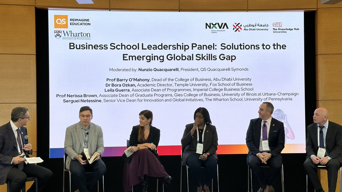 It was a great business school leadership panel with great speakers at @QSCorporate #QSReimagine awards & conference at @Wharton. I talked about educational innovation at @foxschool #highereducation #businessschool