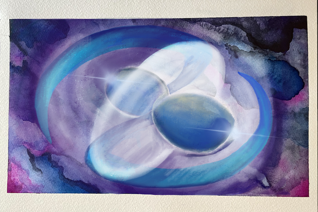 The artwork for this week's article, on the stellar origins of the elements, is by our graphics director, Sarah Zeichner. You can view more of Sarah's work at sarahzeichner.com