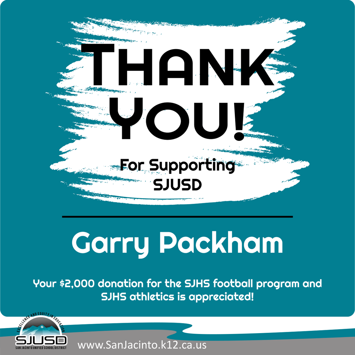SanJacintoUSD's tweet photo. Thank you for your generosity!  #grateful #familycommunitypartnerships https://t.co/K5MJte2t4x